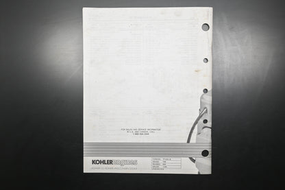 Kohler TP-2351-B CV11 CV12.5 CV14 CV15 Engine Parts Manual