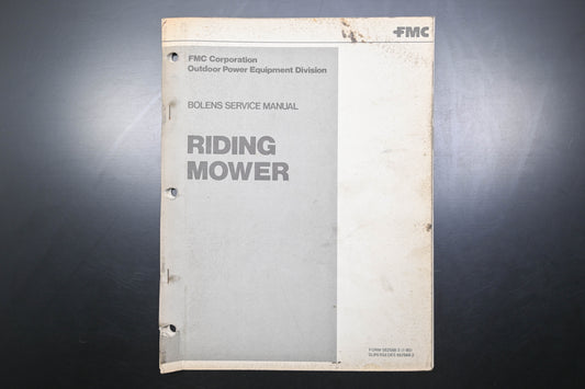 Bolens 552568-3 80 Riding Mower Shop Manual