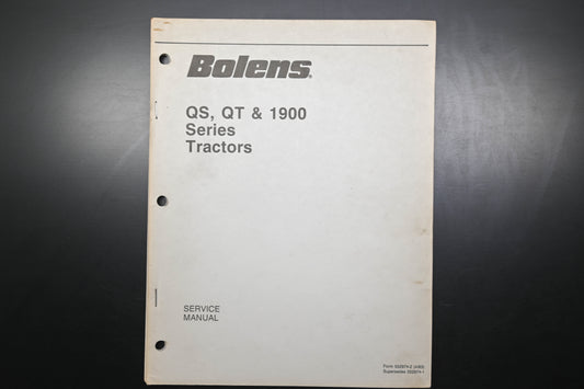 Bolens 552974-2 83 QS QT 1900 Series Tractors Shop Manual