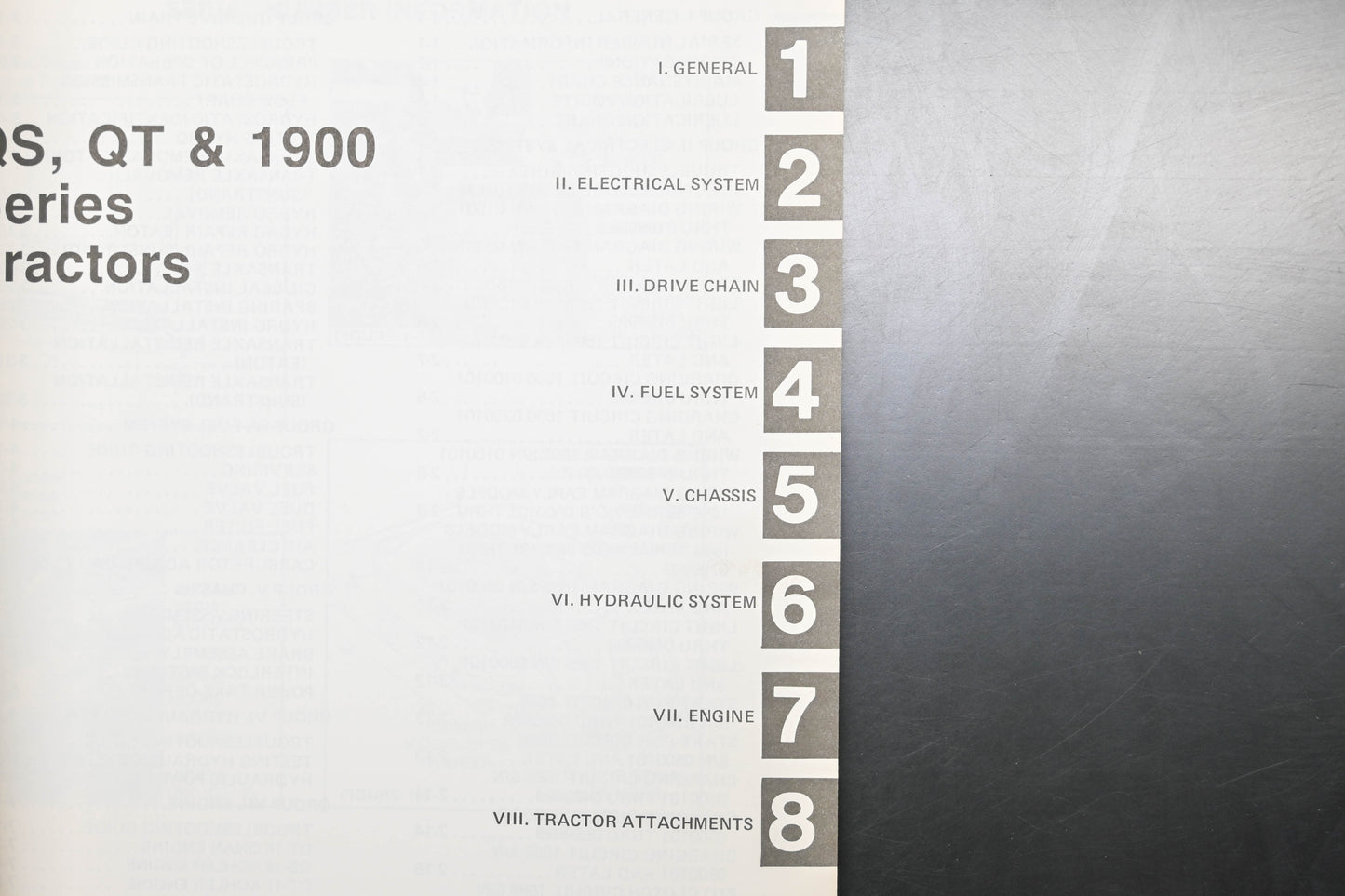 Bolens 552974-2 83 QS QT 1900 Series Tractors Shop Manual