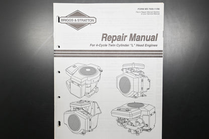 OEM Briggs & Stratton MS-7000-11/96 96 Twin Cylinder Engine Shop Repair Manual