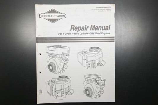 OEM Briggs & Stratton MS-9856-1/95 95 Twin Cylinder Engine Shop Repair Manual