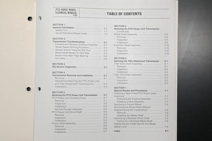 Troy Bilt MN1330490 PTO Horse Roto Tiller Shop Manual