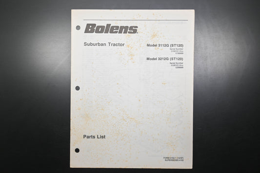 Bolens 4152-1 87 Suburban Tractor Models 3112G 3212G Parts List