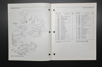 Bolens 4152-1 87 Suburban Tractor Models 3112G 3212G Parts List