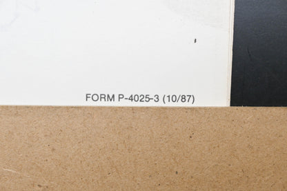 Bolens P-4025-3 87 Tractor Models 5019H 5020H Parts List