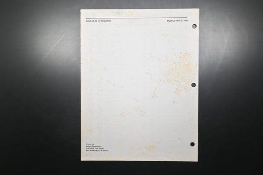 Bolens P553686-6 86 16HP Tractor Models 1668 1659 Parts List