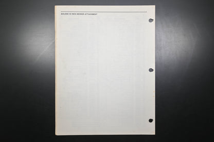 Bolens P3779-2 87 42" Side Discharge Attachment Model 30042S Parts List
