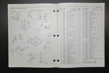 Bolens P3779-2 87 42" Side Discharge Attachment Model 30042S Parts List