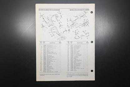 Bolens P4056-1 87 Eliminator Plus 21" Mower Model 8372 Parts List