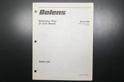 Bolens P-4190 87 Eliminator Plus Mower 21" Model 9064