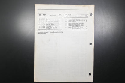 Bolens 4097 87 22" Mulching Mower Model 8647 Parts List