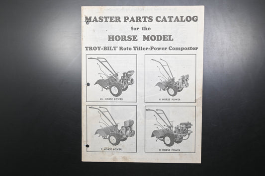 Troy Bilt MNL-1 82 Horse Model Roto Tiller Master Parts Catalog