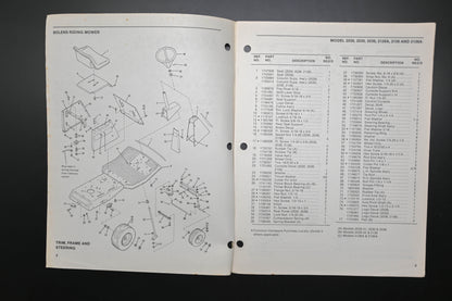 Bolens P4086-2 87 28" 30" 36" Riding Mower Parts List