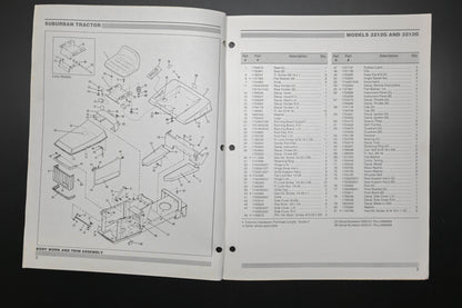 Bolens 176-1619 90 Suburban Tractor 3212G 3212GX Parts List