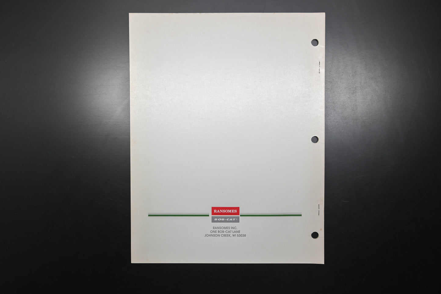 Bob-Cat 78131 89 M21-4 Model Commercial Mower Technical Manual