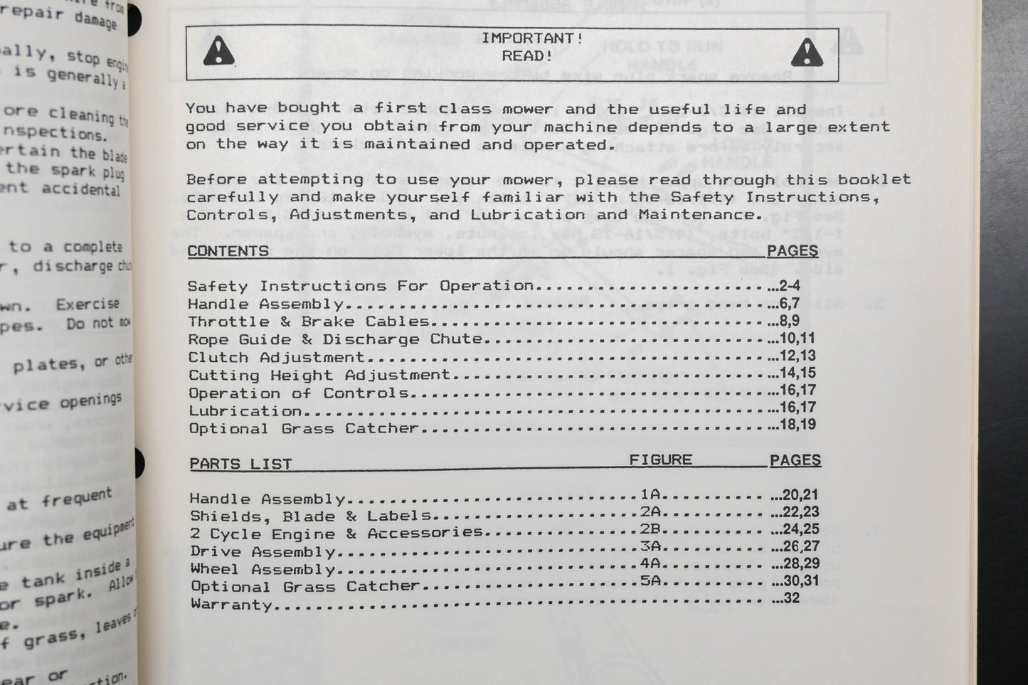 Bob-Cat 78131 89 M21-4 Model Commercial Mower Technical Manual