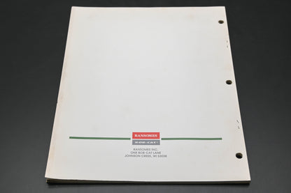 Bob-Cat 38271 89 Gear Drive Midsize M36 M48 Technical Manual