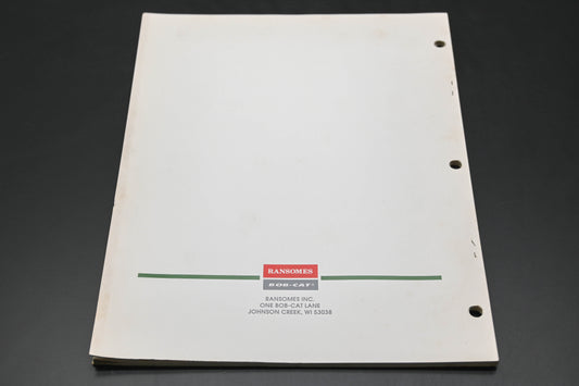 Bob-Cat 38271 89 Gear Drive Midsize M36 M48 Technical Manual