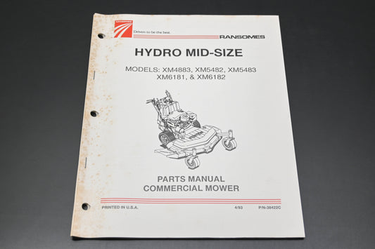 Bob-Cat 38422C 93 Hydro Mid-Size Mowers Parts Manual