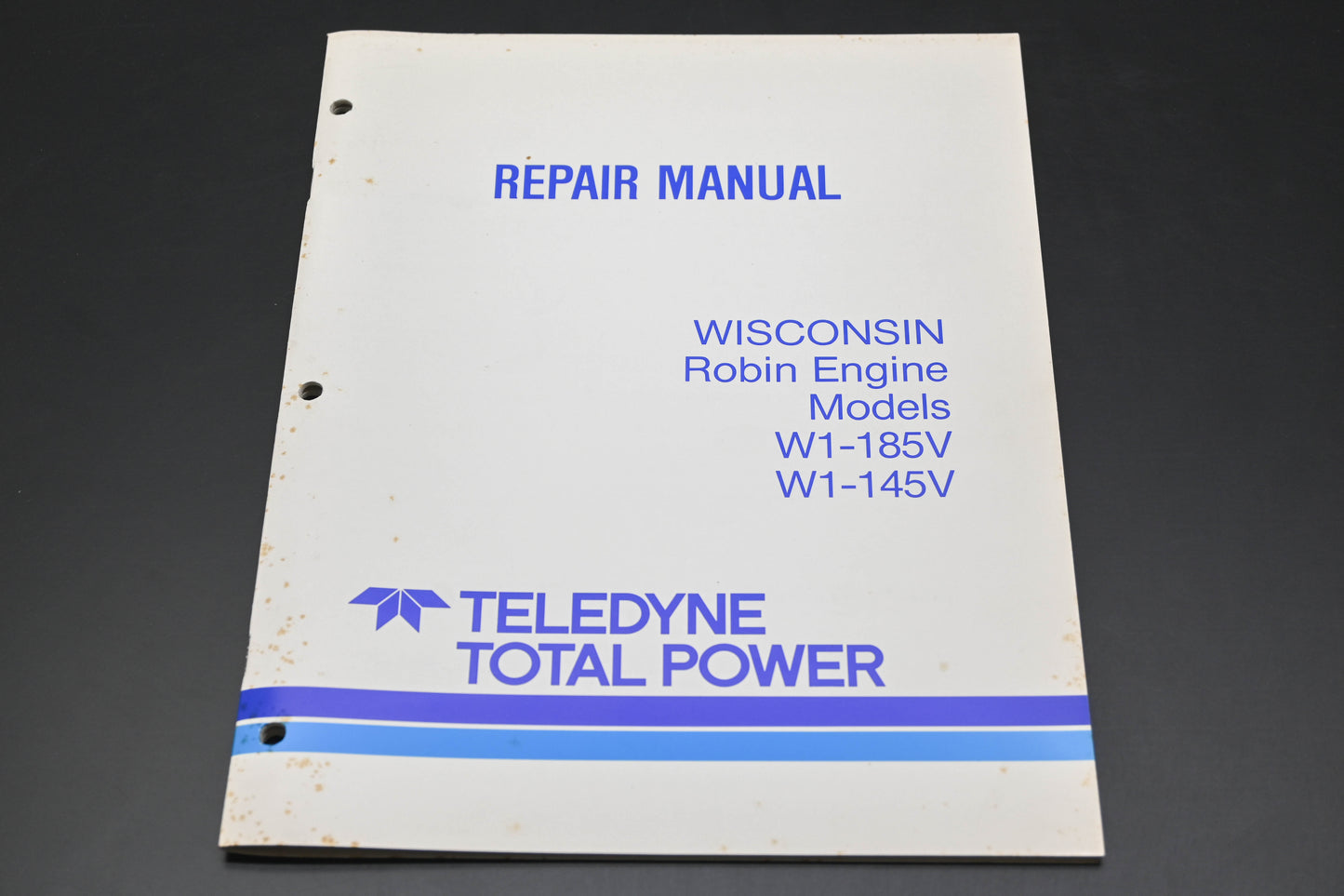 Teledyne Total Power TTP-30001, TTP 30001, TTP30001 Robin W1-185V W1-145V Engine Repair Manual