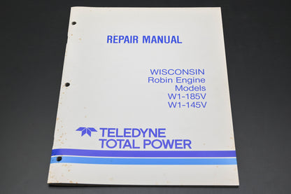Teledyne Total Power TTP-30001, TTP 30001, TTP30001 Robin W1-185V W1-145V Engine Repair Manual
