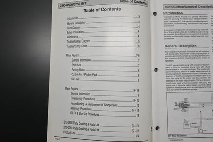 Hydro-Gear BLN-50432 99 310-0500/0750 Transaxle Shop Manual