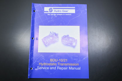 Hydro-Gear BLN-50327 99 BDU-10/21 Transmission Shop Manual
