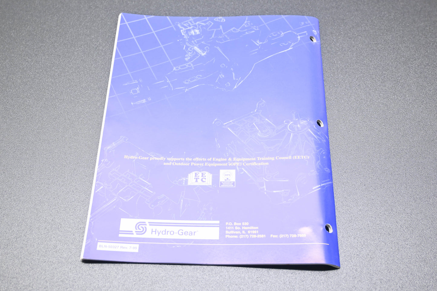 Hydro-Gear BLN-50327 99 BDU-10/21 Transmission Shop Manual