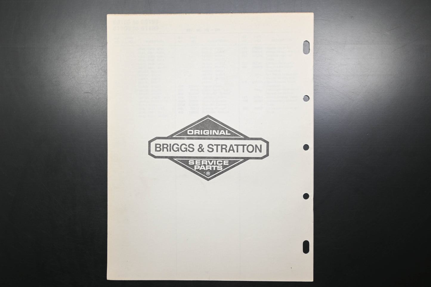OEM Briggs & Stratton MS-4234-2/79 60100-60199 61100-61199 Parts List