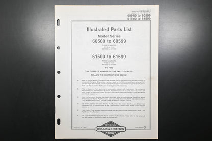 OEM Briggs & Stratton MS-4196-6/79 60500-60599 61500-61599 Parts List