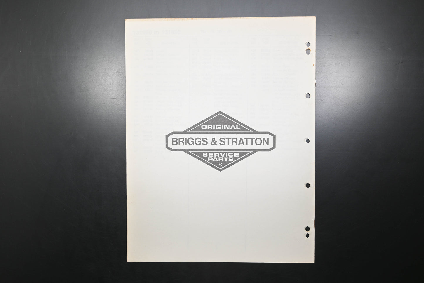 OEM Briggs & Stratton MS-7129-1/79 131920-131999 Parts List