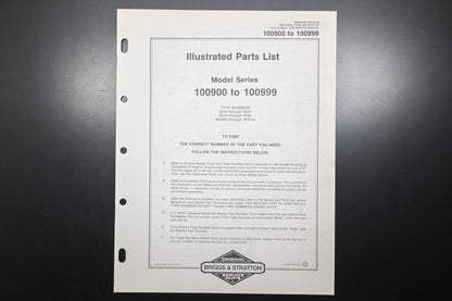 OEM Briggs & Stratton MS-4472-5/79 100900-100999 Parts List