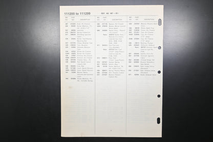 OEM Briggs & Stratton MS-6761-11/78 111200-111299 Parts List