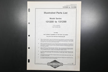 OEM Briggs & Stratton MS-7074-6/79 131200-131299 Parts List