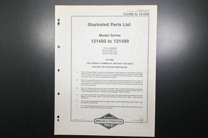 OEM Briggs & Stratton MS-7115-1/79 131400-131499 Parts List