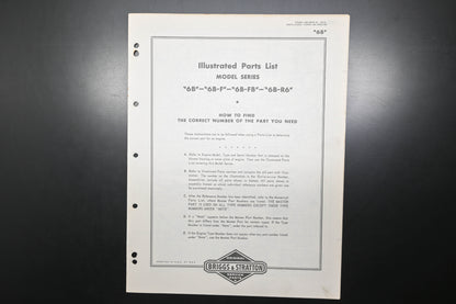 OEM Briggs & Stratton MS-3823-41 Model 6B Parts List