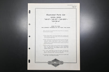 OEM Briggs & Stratton MS-3820-51 Model 6B Parts List