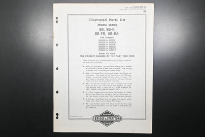 OEM Briggs & Stratton MS-3802-60 Model 8B Parts List