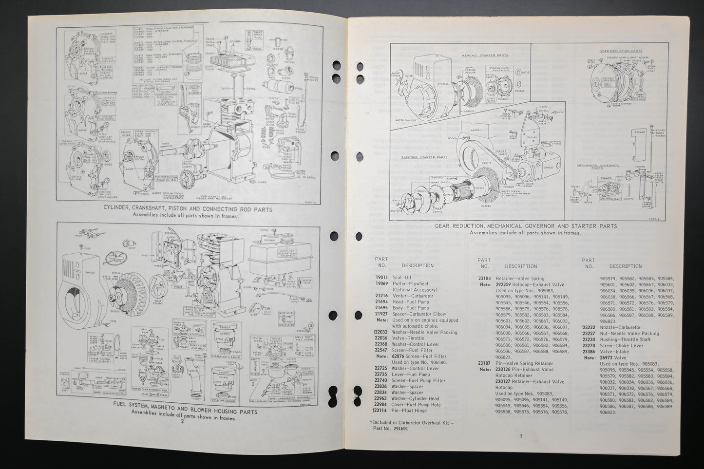 OEM Briggs & Stratton MS-3802-60 Model 8B Parts List