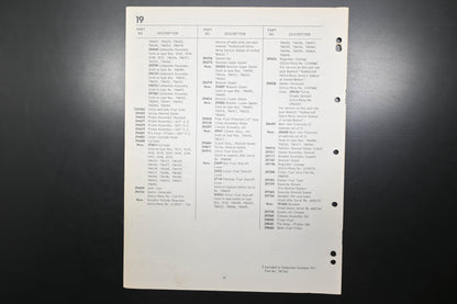 OEM Briggs & Stratton MS-4059-97 Model Series 19 19-B 19-F 19-R Parts List