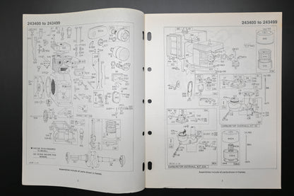 OEM Briggs & Stratton MS-5424-3/79 243400-243499 Parts List