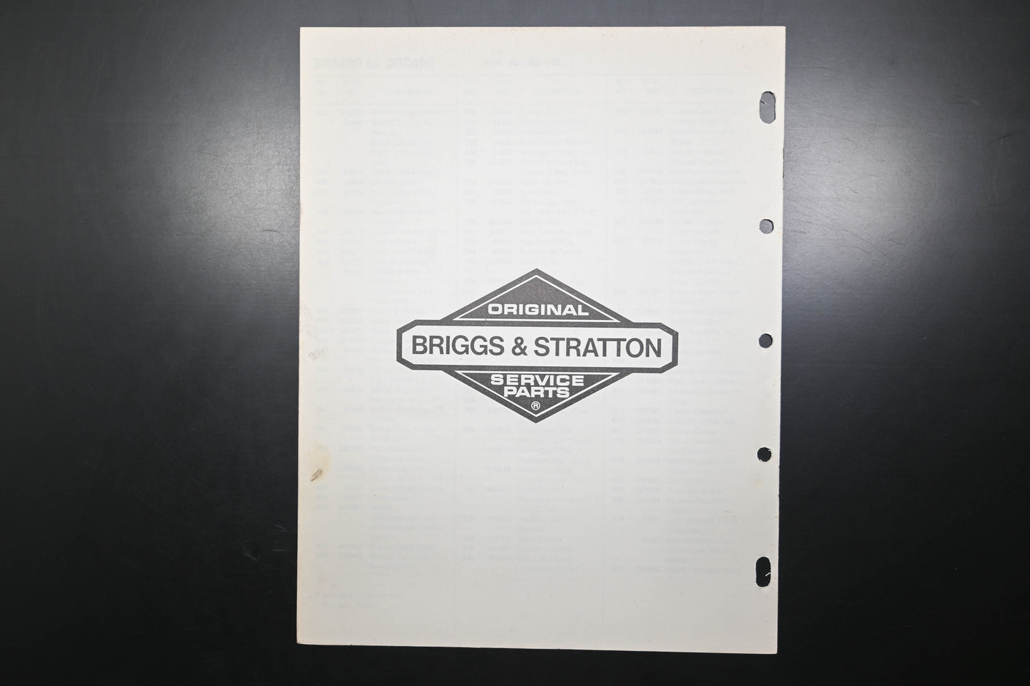 OEM Briggs & Stratton MS-6192-5/78 302400-302499 Parts List