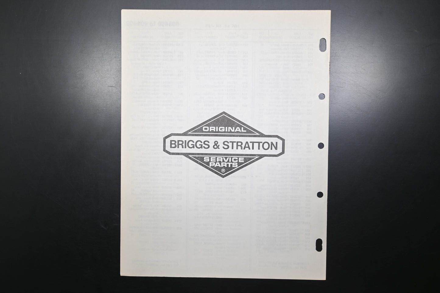 OEM Briggs & Stratton MS-6930-11/78 401400-401499 Parts List