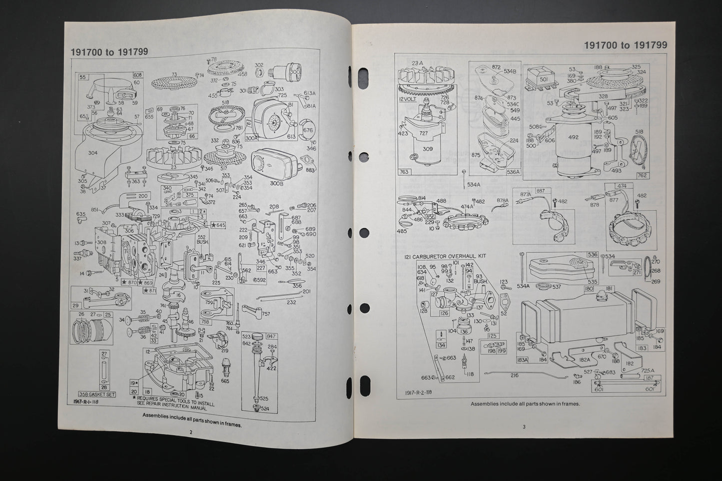 OEM Briggs & Stratton MS-6927-1/79 191700-191799 Parts List