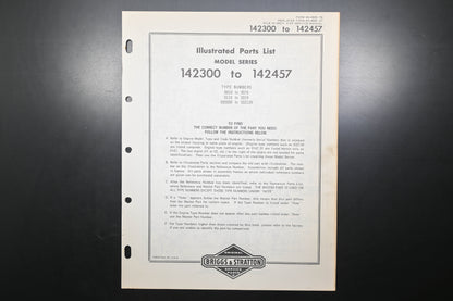 OEM Briggs & Stratton MS-4806-78 142300-142457 Parts List