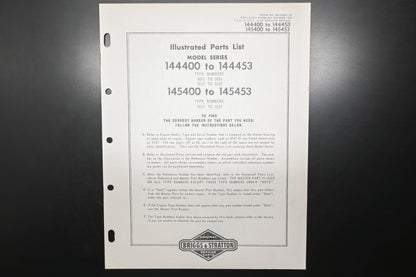 OEM Briggs & Stratton MS-5592-18 144400-144453 & 145400-145453 Parts List