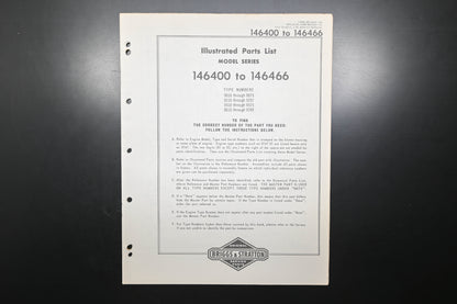 OEM Briggs & Stratton MS-5453-102 146400-146466 Parts List
