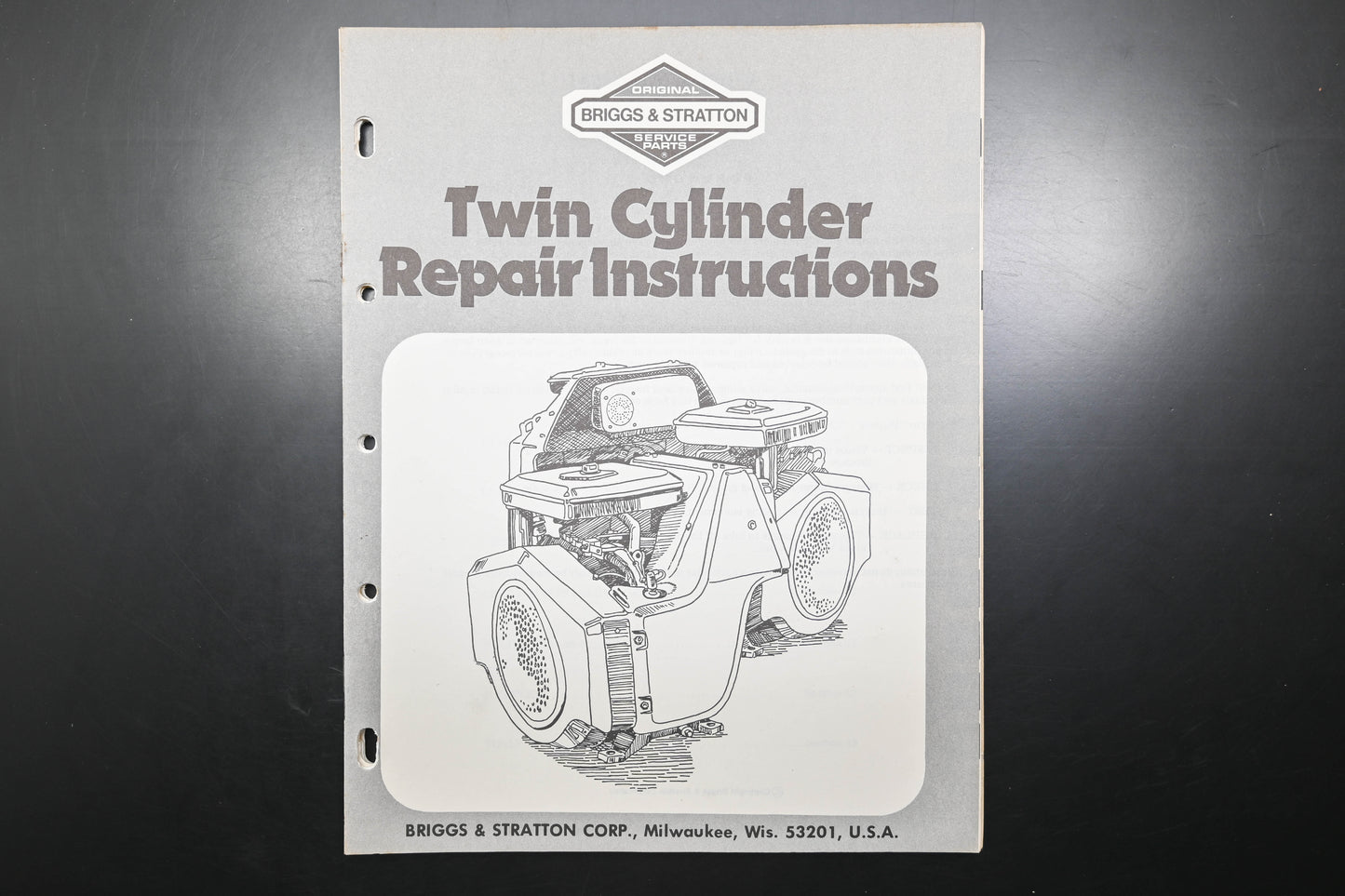 OEM Briggs & Stratton MS-7000-6/78 Twin Cylinder Shop Repair Manual