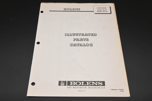 Bolens P-551967 Lawn Keeper Model 914-01 914-02 Parts Catalog
